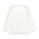 Monnalisa Shirt Girocollo Tinta Unita con Stampa per Bambina 19D632 BIANCO MONNALISA 
