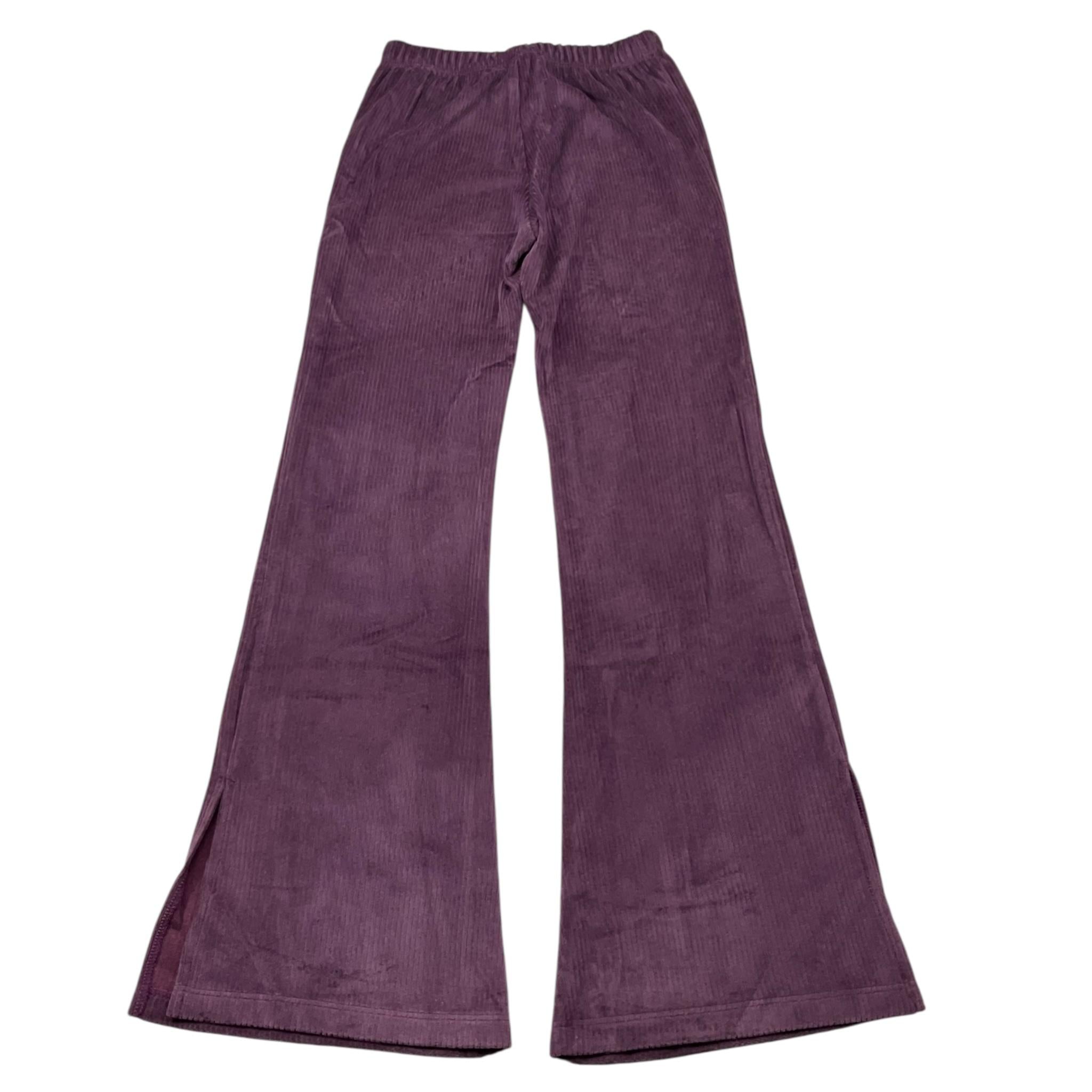 LA STUPENDERIA pantalone tinta unita modello zampa in velluto Viola per Bambina TJPN42 VIOLA LA STUPENDERIA 