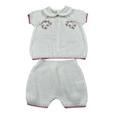 Marlu' Completo 2 Pezzi Maglia-Culotte per Neonata EB2419C BIANCO MARLU' 