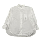 Dondup Camicia Manica Lunga Tinta Unita con Ricamo Logo per Bambina DFCA037 BIANCO DONDUP 