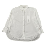 Dondup Camicia Manica Lunga Tinta Unita con Ricamo Logo per Bambina DFCA037 BIANCO DONDUP 