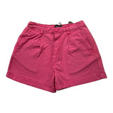 Cecyle Solid Color Denim Shorts With Elastic Waist Magenta For Girls