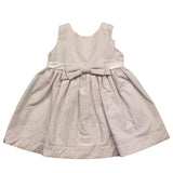 Lalalu' Pink Checkered Pattern Armhole Dress For Baby Girl