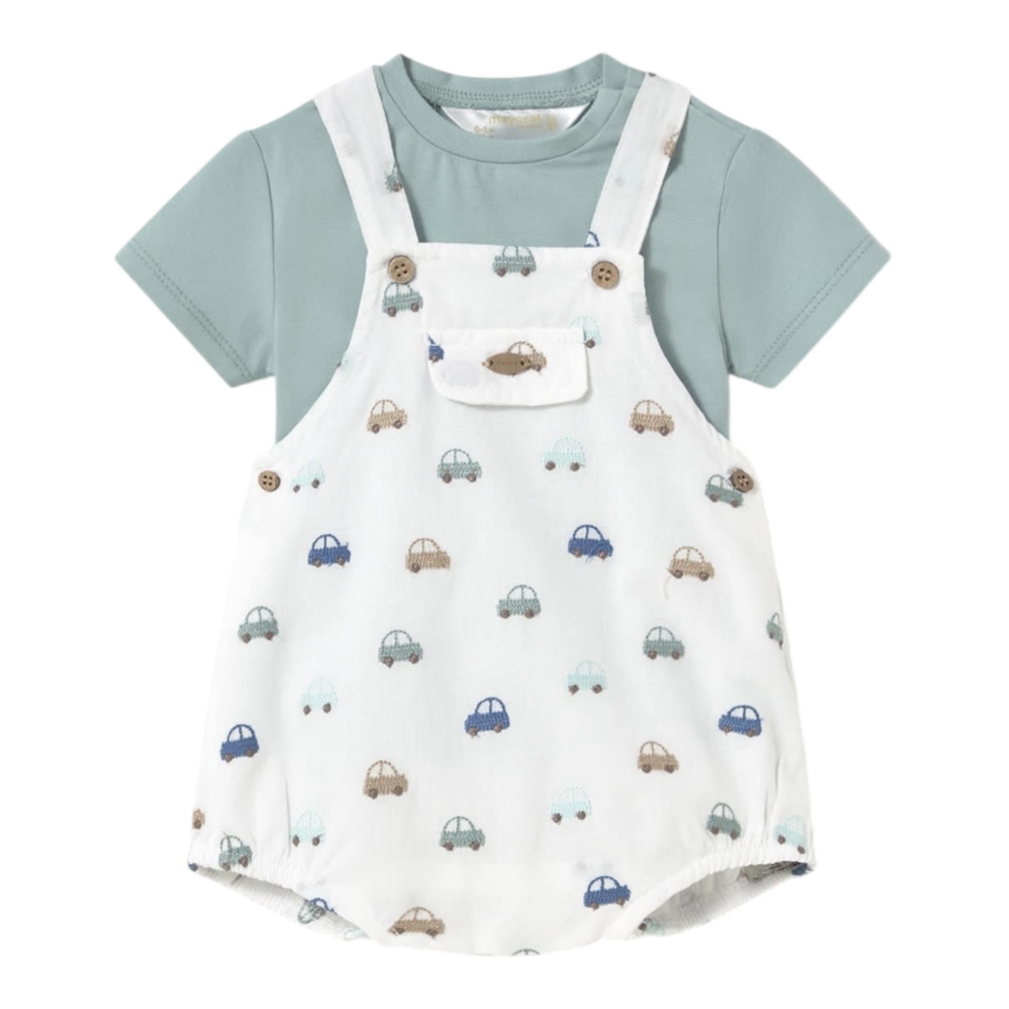 Mayoral Completo 2 Pezzi T-Shirt-Pagliaccetto per Neonato 1608 BIANCO MAYORAL 