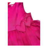 Agatha Ruiz Solid Color Sleeveless Dress With Fuchsia Tulle For Baby Girl