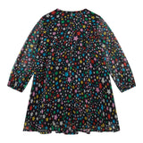 STELLA McCARTNEY abito manica lunga tinta unita cn stampa stelle Nero per Bambina TV1C40J NERO STELLA McCARTNEY 
