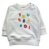 Trussardi Felpa Chiusa Girocollo Tinta Unita con Stampe per Neonato TIP26084FE BIANCO TRUSSARDI 
