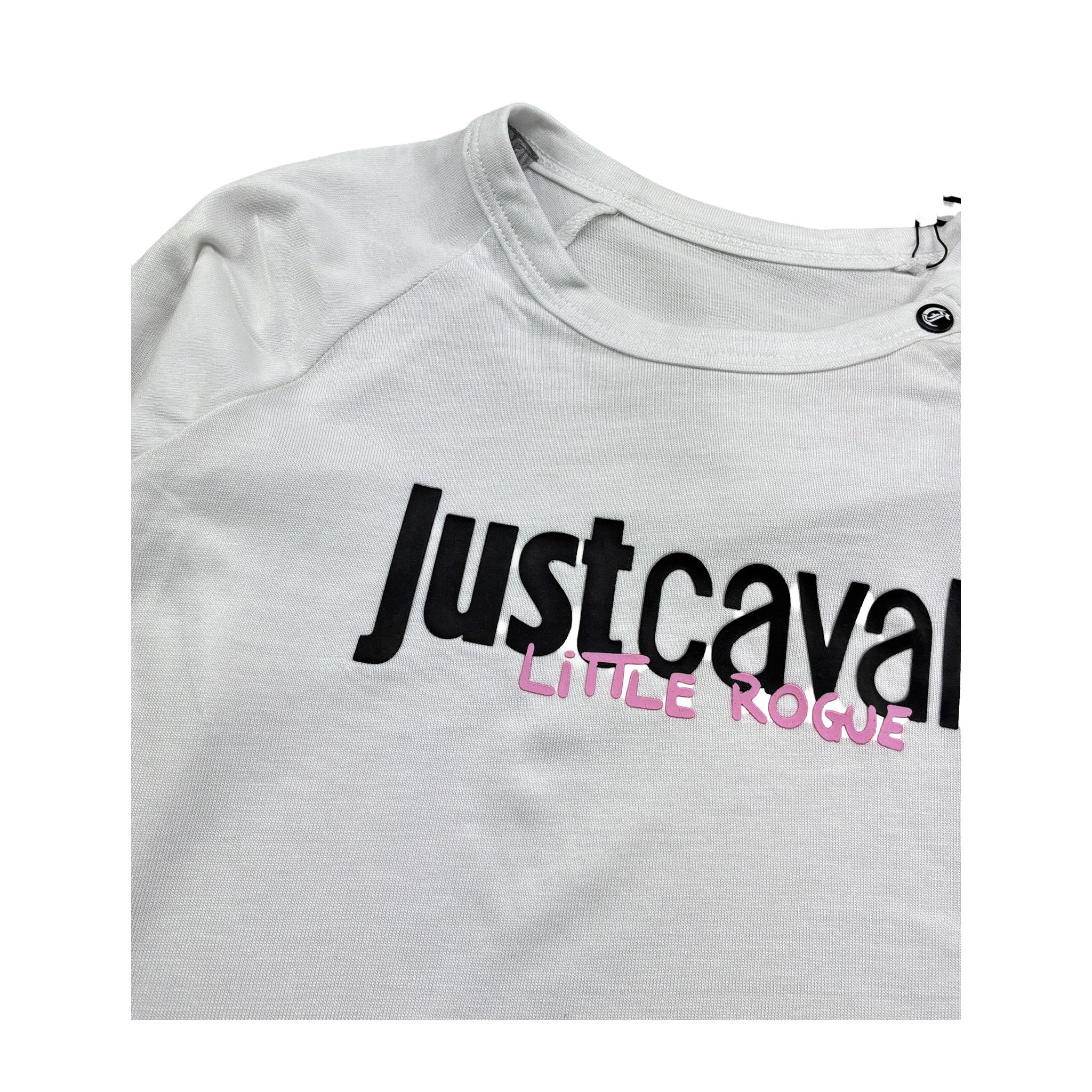 Just Cavalli Shirt Girocollo Tinta Unita con Stampa per Neonata JIP26027TS BIANCO JUST CAVALLI 