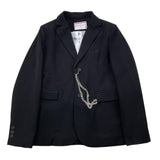 Cesare Paciotti Solid Color Jacket With Black Chain Application For Boys