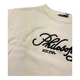 Philosophy Maglia Giromanica Tinta Unita con Stampa per Bambina I9E308X PANNA PHILOSOPHY 
