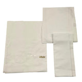 LE BEBE' set 3 pezzi lenzuola tinta unita cn ricami Bianco per Neonata LB6G6032 BIANCO LE BEBE' 