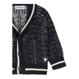 EMPORIO ARMANI cardigan tinta unita con profili in contrasto Blu per Bambino 6DHM62J BLU EMPORIO ARMANI 