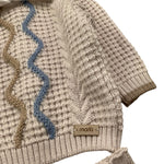 MARLU' completo 2pz maglia-pantalone tinta unita con fantasia Beige per Neonato IG6350 BEIGE MARLU' 