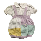 Marlu' 2 Piece Set Shirt-Romper White/Lilac For Newborn Baby Girl