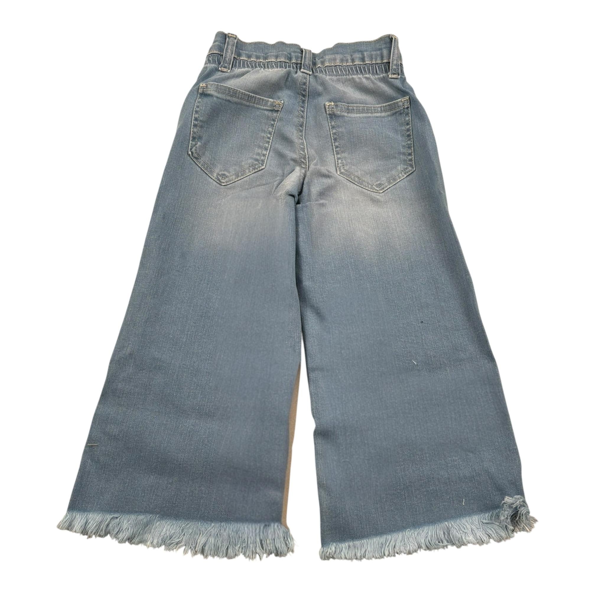 M+E' Jeans Tinta Unita Modello Palazzo per Bambina UE1701J AZZURRO M+E' 