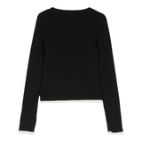 LIU JO maglia tinta unita cn profili in contrasto Nero per Bambina GF4138X NERO LIU JO 