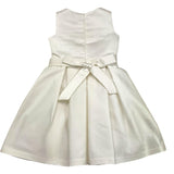Dilu' Cream Baby Girl's Armhole Ceremony Dress With Bow