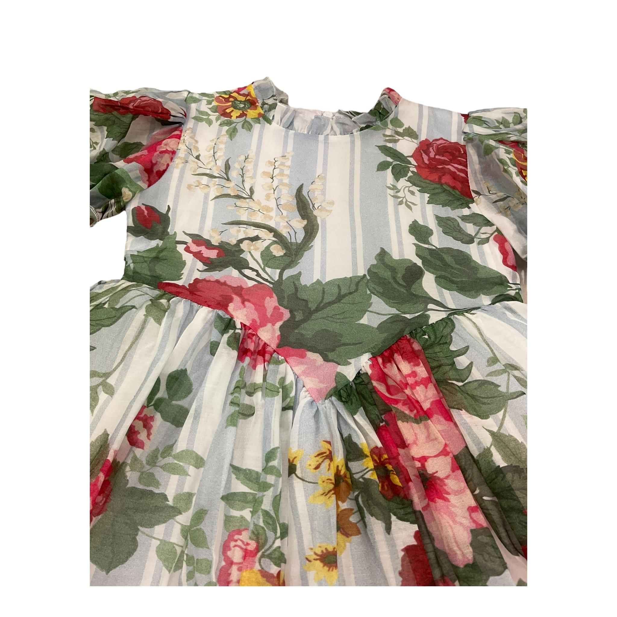 Vivetta Abito Mezza Manica Tinta Unita Fantasia Floreale per Bambina VE255148A AZZURRO VIVETTA 