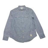 Eleventy Long Sleeve Solid Color Blue Shirt For Boys