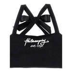 Philosophy Completo 2 Pezzi Top-Gonna Tinta Unita per Bambina I1E500 NERO PHILOSOPHY 