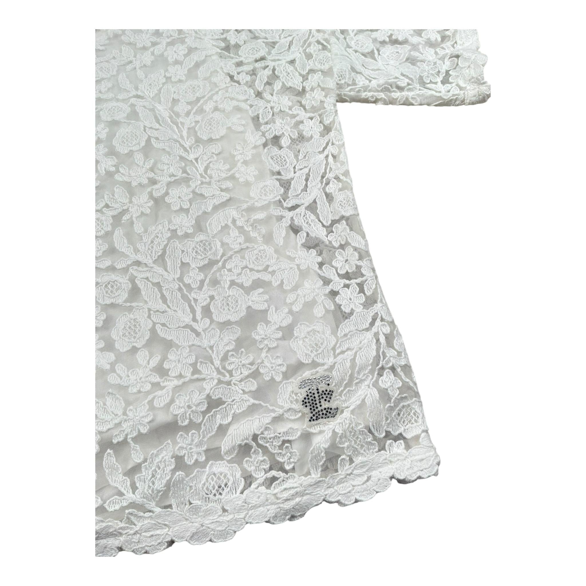 Dondup Camicia Mezza Manica Ricamata con Canotta per Bambina SFCA028 BIANCO DONDUP 