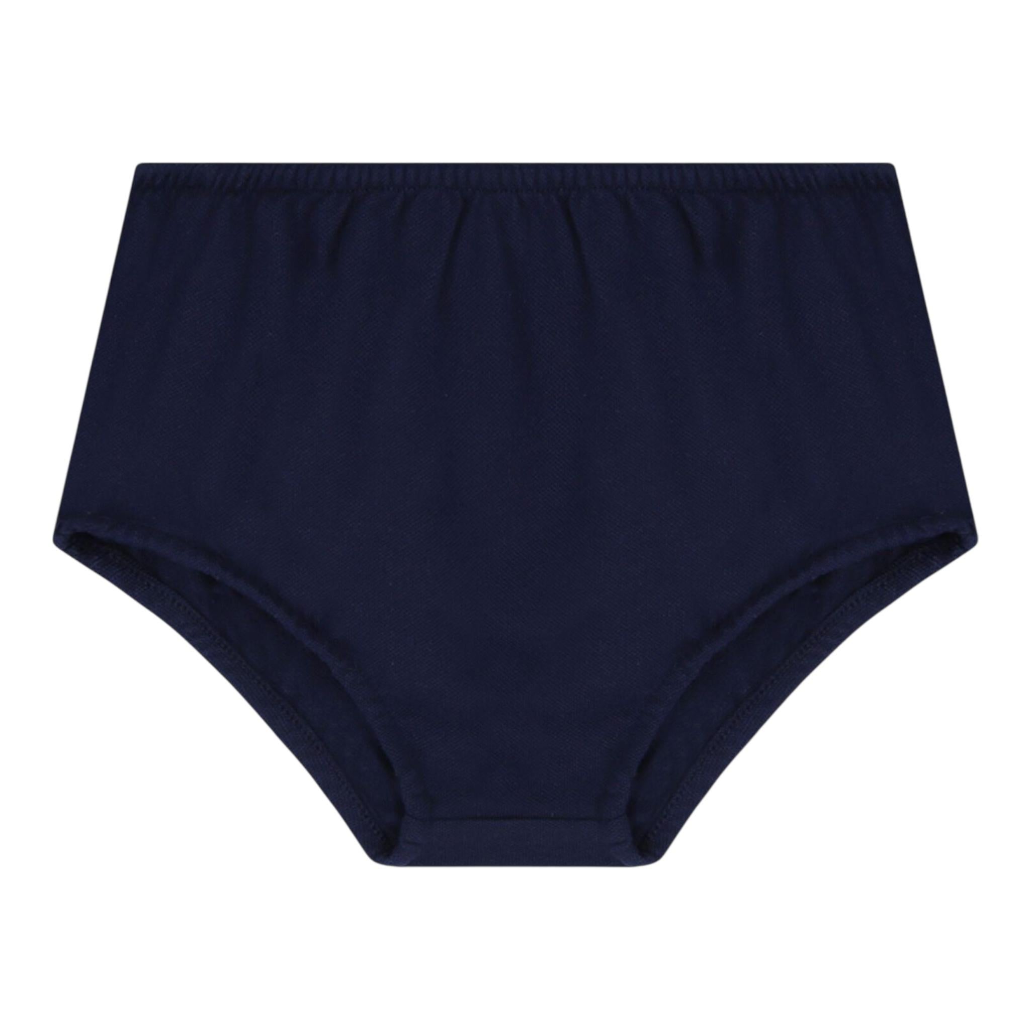 Ralph Lauren Set Abito-Coulotte Tinta Unita Giromanica per Neonata 310934037001 BLU RALPH LAUREN 