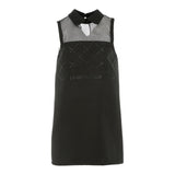 Elisabetta Franchi Abito Giromanica Tinta Unita con Brillantini per Bambina EFAB618X NERO ELISABETTA FRANCHI 