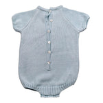 Juliana Pagliaccetto Mezza Manica Tinta Unita con Ricami per Neonato 25162 AZZURRO JULIANA 