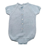 Juliana Pagliaccetto Mezza Manica Tinta Unita con Ricami per Neonato 25162 AZZURRO JULIANA 