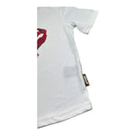 Just Cavalli T-Shirt Girocollo Tinta Unita con Stampa In Contrasto per Bambino JBP26035TS BIANCO JUST CAVALLI 