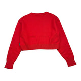 MOSCHINO maglia girocollo tinta unita con stampa Rosso per Bambina HDW029 ROSSO MOSCHINO 