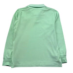 Saint Barth Polo Manica Lunga Tinta Unita con Logo per Bambino PIQUET VERDE SAINT BARTH 