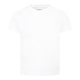 Dou Dou T-Shirt Girocollo Tinta Unita per Bambina DW8P41 BIANCO DOU DOU 