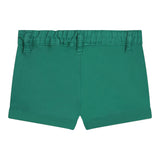 Carre'Ment Beau Bermuda Solid Color Adjustable Waist Green For Newborn