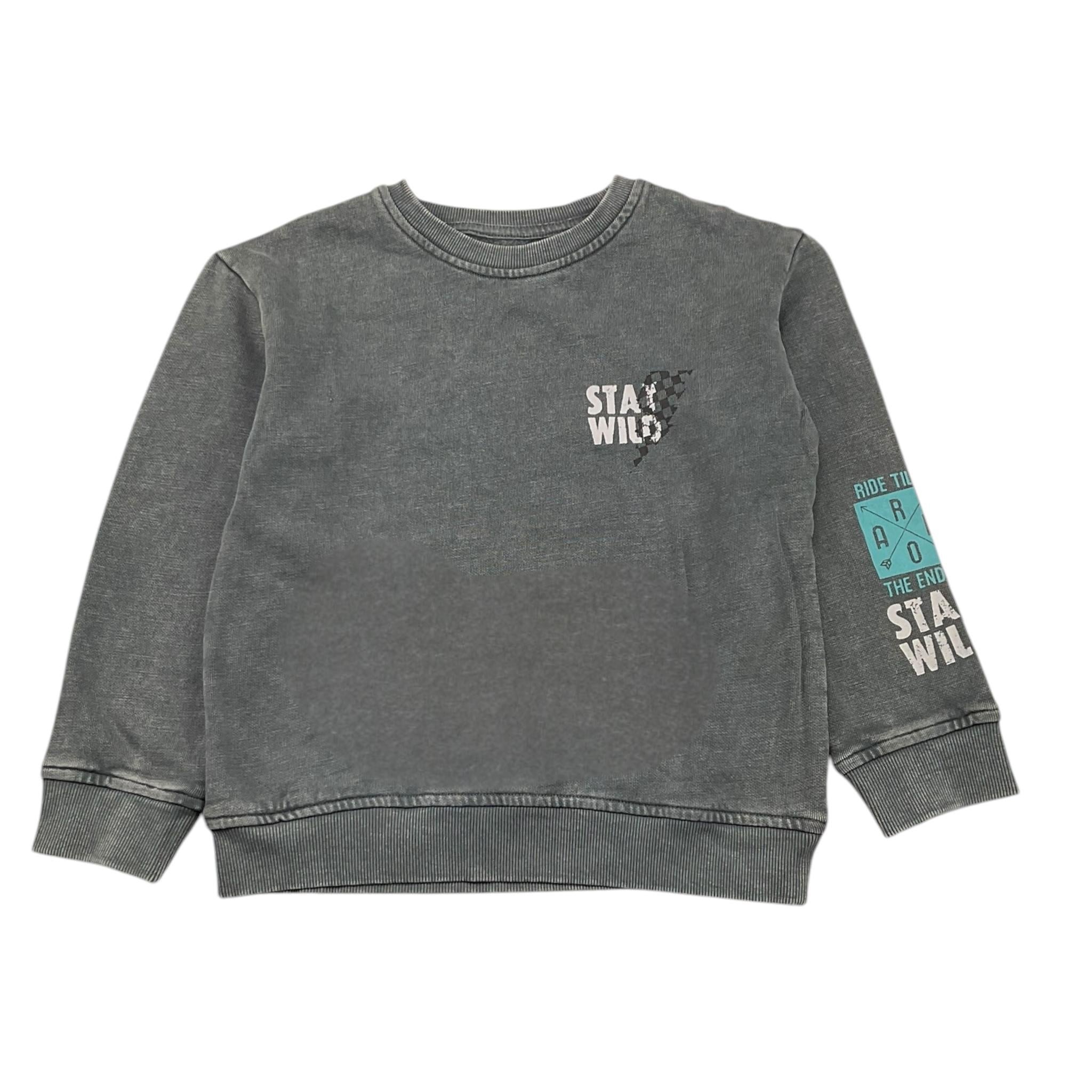 CANADA HOUSE felpa tinta unita girocollo con stampa Grigio per Bambino 24473111 GRIGIO CANADA HOUSE 