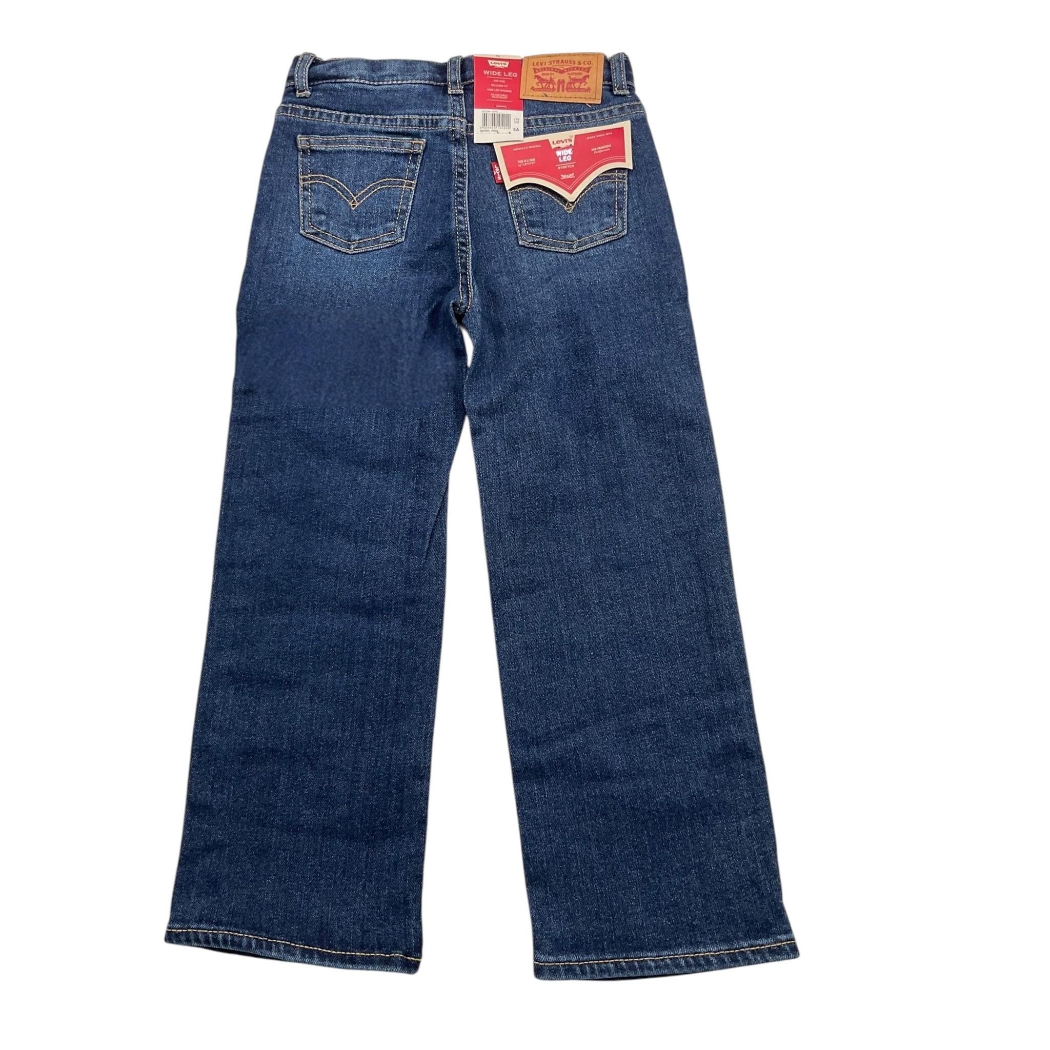 LEVI'S jeans tinta unita modello a palazzo Blu per Bambina 4EG381 BLU LEVI'S 
