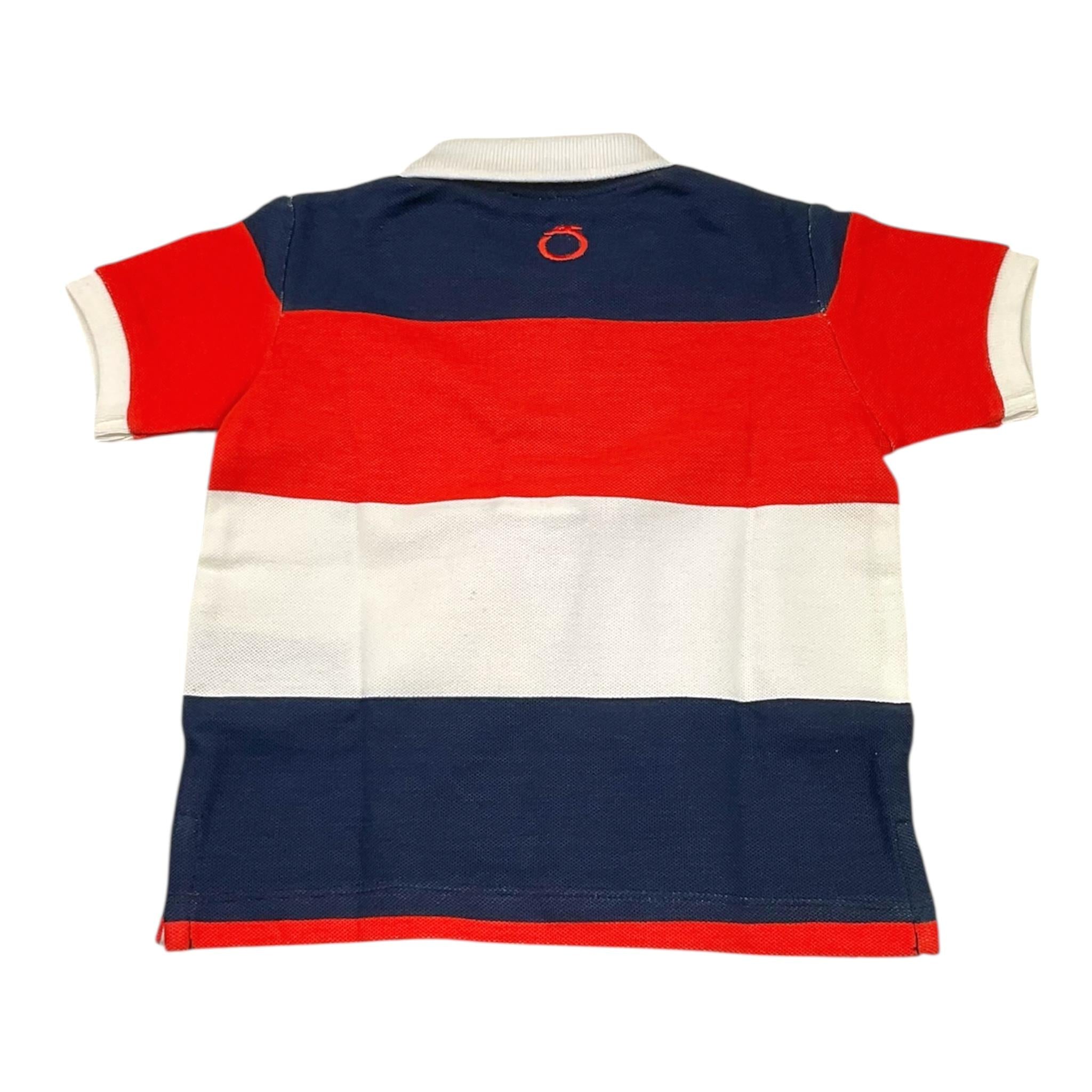 Trussardi Polo Tricolore con Colletto  per Neonato TIP25060P0 MULTICOLOR TRUSSARDI 