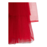 ELISABETTA FRANCHI abito tinta unita con tulle e trasparenze Rosso per Bambina EFAB539 ROSSO ELISABETTA FRANCHI 