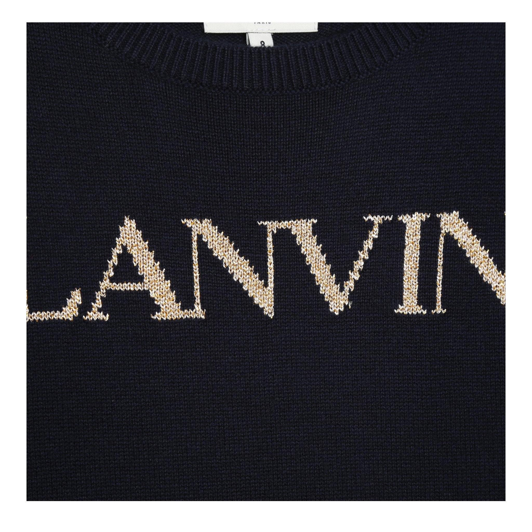 LANVIN abito tinta unita con stampa Blu per Bambina N12081 BLU LANVIN 