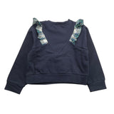 PICCOLA LUDO felpa tinta unita con rouches Blu per Bambina BS9WB046 BLU PICCOLA LUDO 