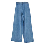 Liu Jo Pantalone Modello Palazzo Tinta Unita In Denim per Bambina GA5104X BLU LIU JO 