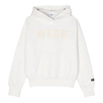 MSGM felpa chiusa con cappuccio tinta unita Bianco per Bambino F3MSJUHS1 BIANCO MSGM 