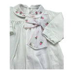 Le Bebe Tutina Manica Lunga Tinta Unita con Ricami per Neonata LBG6216 BIANCO LE BEBE 