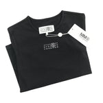 MAISON MARGIELA shirt girocollo tinta unita con stampa Nero per Bambina M60675 NERO MAISON MARGIELA 