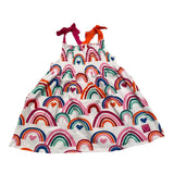 Agatha Ruiz White Fantasy Print Sleeveless Dress For Baby Girl