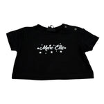 Marc Ellis T-Shirt Girocollo Tinta Unita con Brillantini per Bambina JMNTS16797 NERO MARC ELLIS 