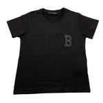 I'M BRIAN t-shirt girocllo tinta unita con stampa Nero per Bambino TS3143J NERO I'M BRIAN 