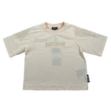 Just Cavalli T-Shirt Girocollo Modello Crop Tinta Unita per Bambina JIP26133TS PANNA JUST CAVALLI 