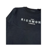 JOHN RICHMOND abito felpa girocollo tinta unita cn stampa logo Nero per Bambina RGA4054VE NERO JOHN RICHMOND 