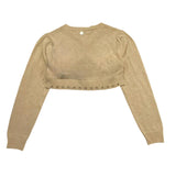 Alice Pi Solid Color Shrug With Gold Buttons For Girls